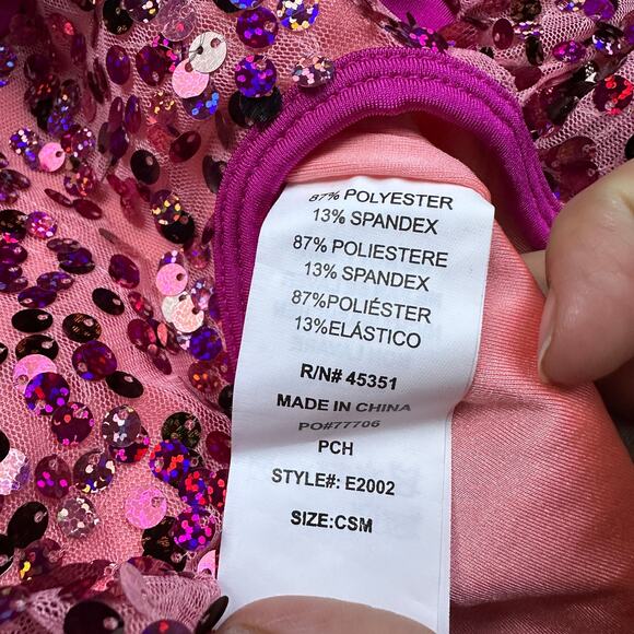 Curtain Call Costumes Pink Peach Paradise Sequin Tulle Dance Recital Dress CSM - Picture 15 of 16